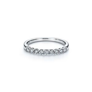 Tiffany & Co. Embrace Band Engagement Ring in Platinum with Diamonds (size 3.75)